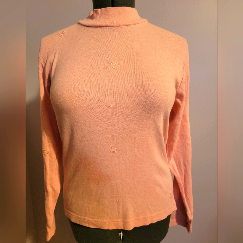 Embroidered Turtleneck Sweater by Susan Bristol